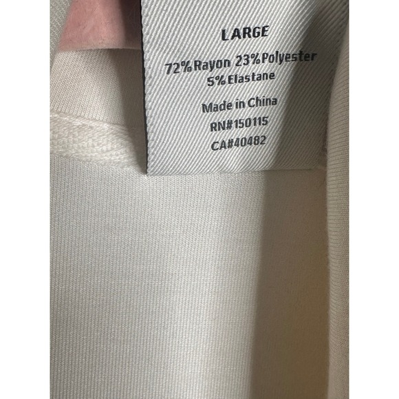 Varley Cream White Full Zip Tracksuit Jumpsuit Jogger Lounge Athleisure Large - Picture 5 of 11